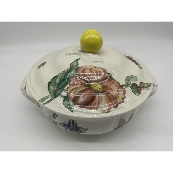 Villeroy & Boch Bouquet Covered Serving Bowl Vintage Serve Ware Bakeware 8 Inch - Picture 8 of 16
